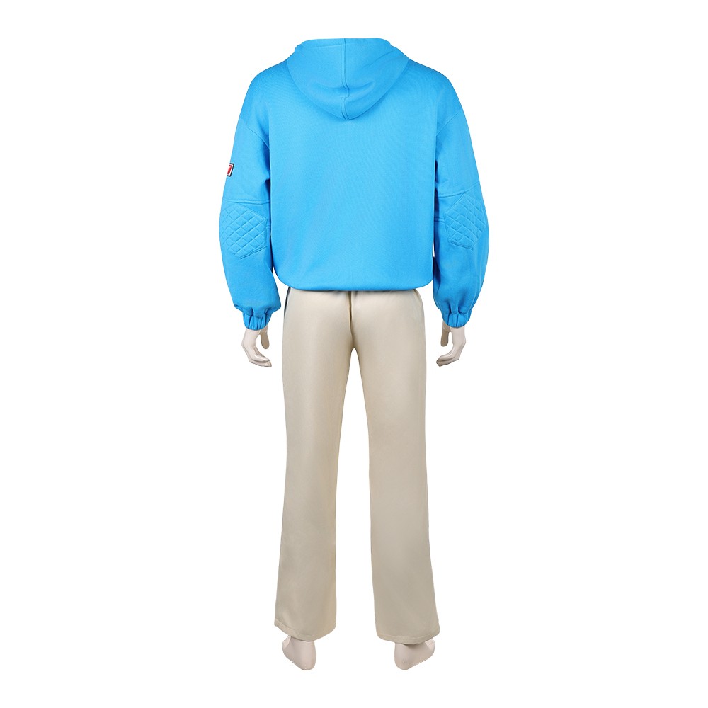 Sakamoto Days Shin Asakura Sweat à capuche bleu Costume de cosplay Tenue de carnaval d'Halloween
