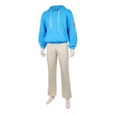 Sakamoto Days Shin Asakura Sweat à capuche bleu Costume de cosplay Tenue de carnaval d'Halloween