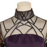 Sakamoto Days Osaragi Women Purple Dress Suit Cosplay Costume Halloween Carnival Outfit