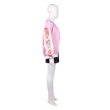 Sakamoto Days Lu Shaotang Femme Costume Cosplay Rose Tenue Halloween Carnaval