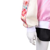 Sakamoto Days Lu Shaotang Femme Costume Cosplay Rose Tenue Halloween Carnaval