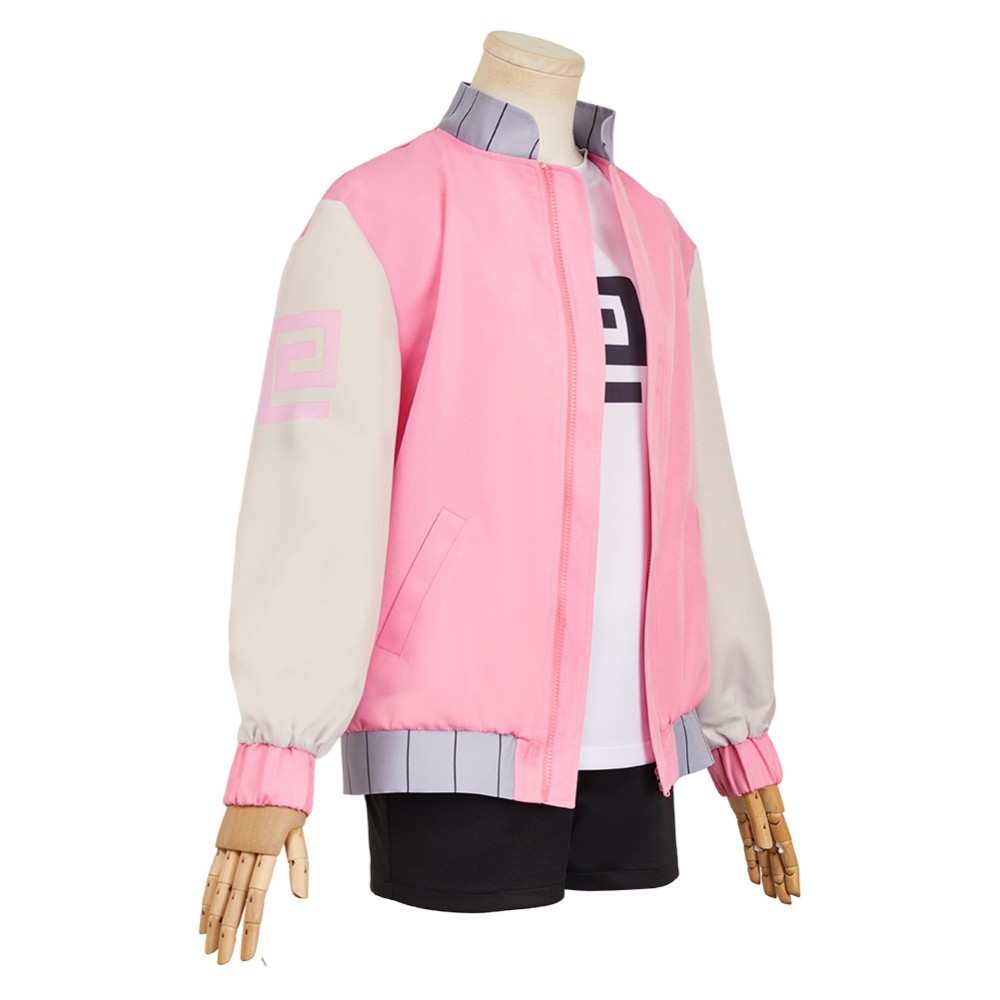 SAKAMOTO DAYS (2025) Lu Shaotang Pink Jacket Cosplay Costume Halloween Carnival Outfit