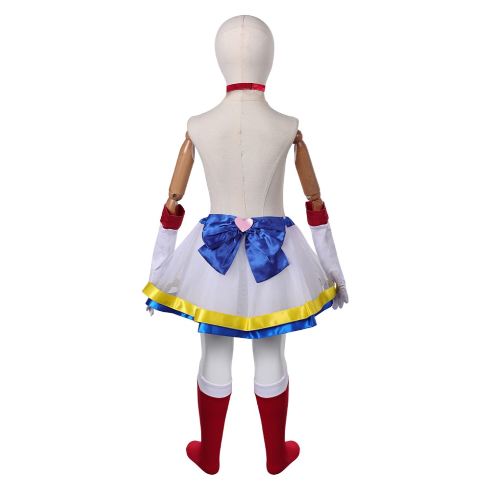 Sailor Moon Usagi Tsukino Kids Children Girl Tutu Skirt Set Cosplay Costume Halloween Carnival