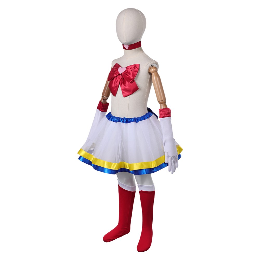 Sailor Moon Usagi Tsukino Kids Children Girl Tutu Skirt Set Cosplay Costume Halloween Carnival