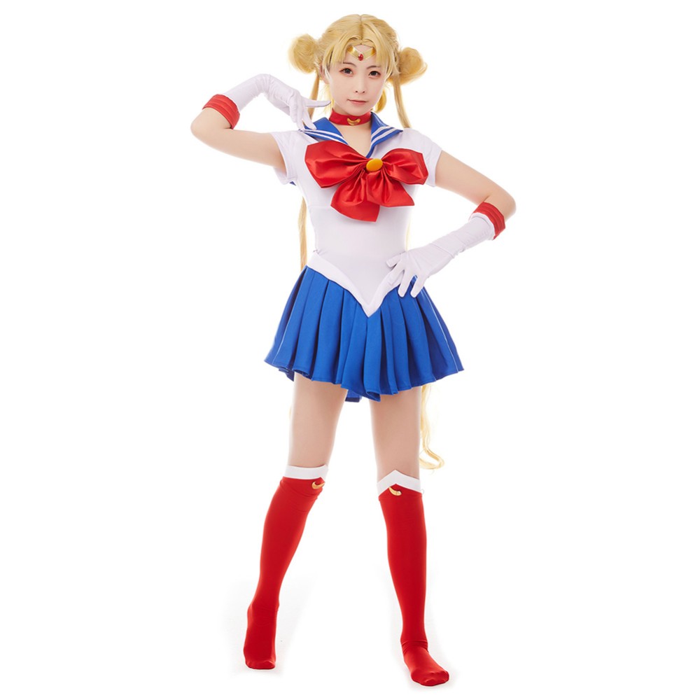 Sailor Moon Tsukino Usagi Uniform Dress Cosplay Costume Halloween Carnival Outfit