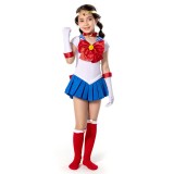 Ensemble de robe jupe pour enfants Sailor Moon-Tsukino Usagi Costume de cosplay pour Noël Festival Halloween Carnaval