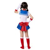 Ensemble de robe jupe pour enfants Sailor Moon-Tsukino Usagi Costume de cosplay pour Noël Festival Halloween Carnaval