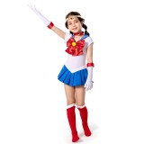Ensemble de robe jupe pour enfants Sailor Moon-Tsukino Usagi Costume de cosplay pour Noël Festival Halloween Carnaval