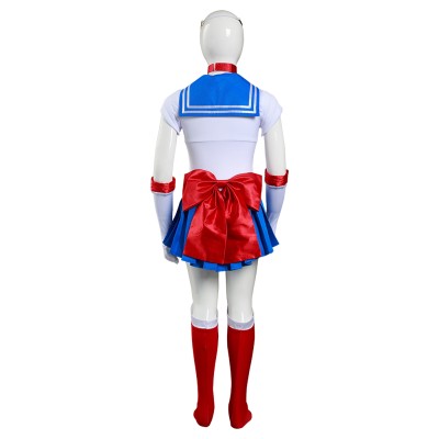 Ensemble de robe jupe pour enfants Sailor Moon-Tsukino Usagi Costume de cosplay pour Noël Festival Halloween Carnaval