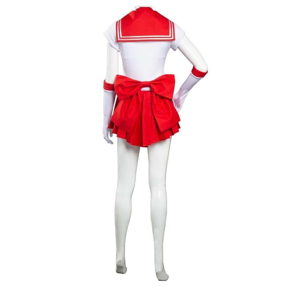 Ensemble de robe jupe uniforme Hino Rei Sailor Moon pour cosplay de festival de Noël, costume de carnaval d'Halloween