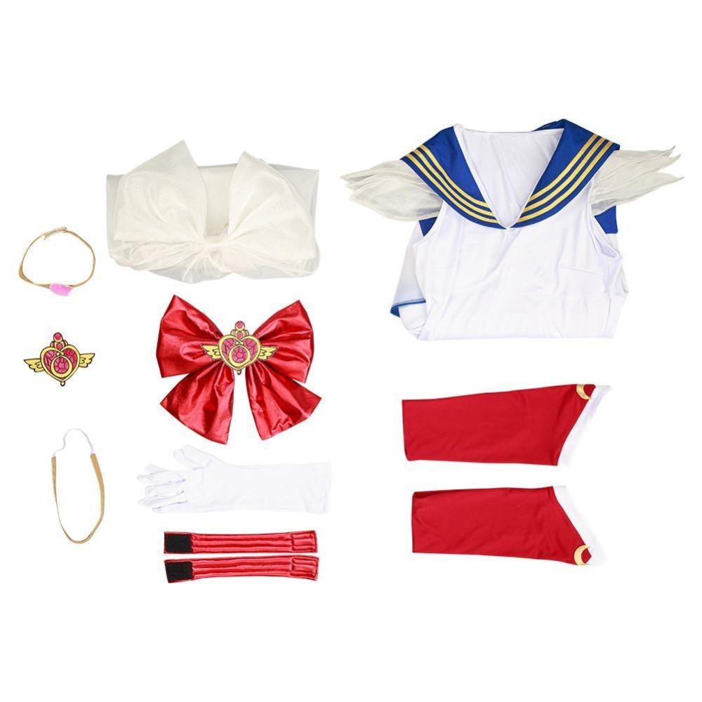 Costume de cosplay de Sailor Moon Eternal Tsukino Usagi pour Halloween et carnaval