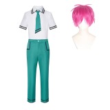 Costume de cosplay de uniforme scolaire de Saiki Kusuo pour Halloween et carnaval
