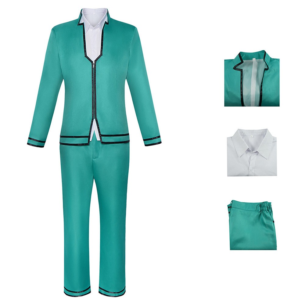 Saiki Kusuo Green Cosplay Costume Halloween Carnival Outfit