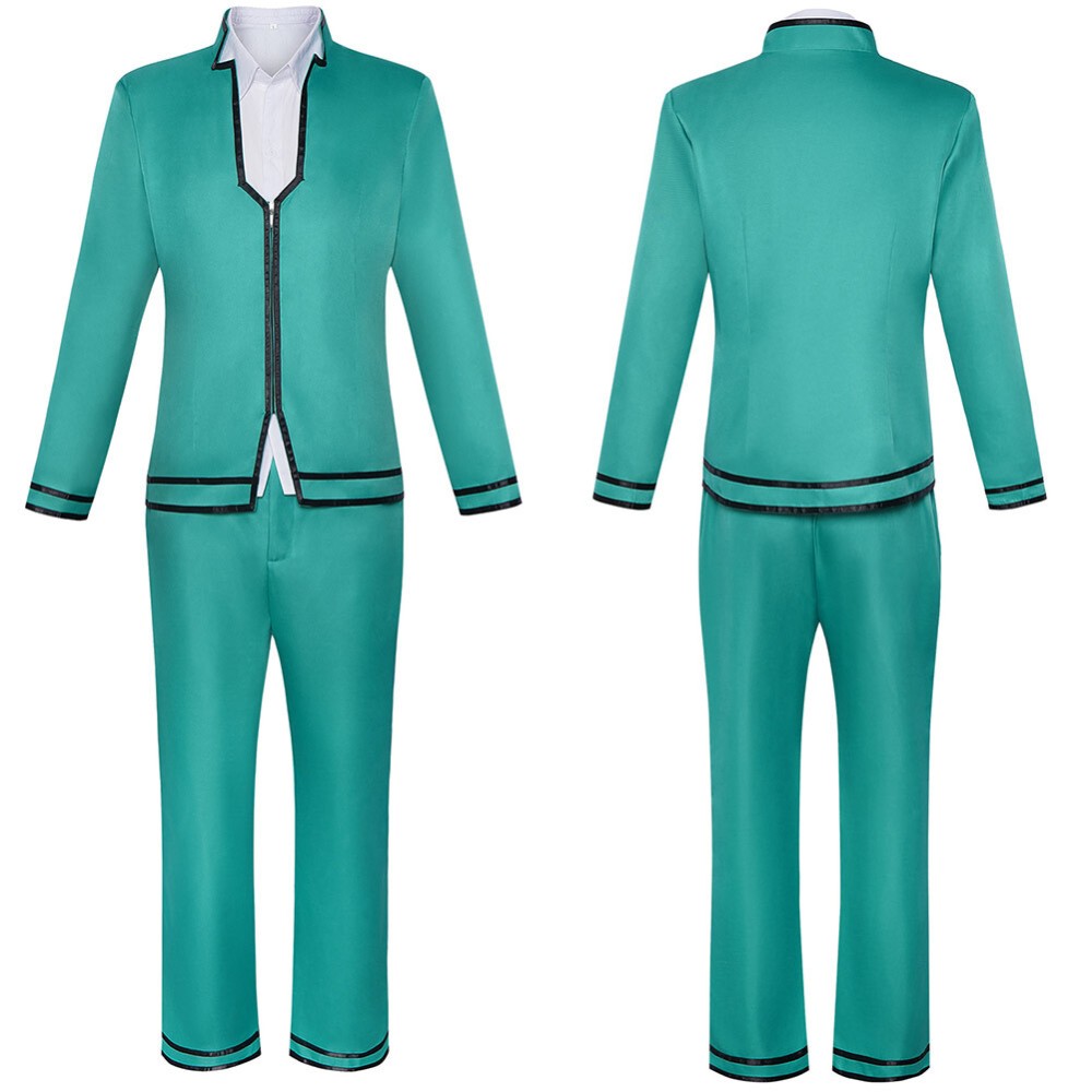 Saiki Kusuo Green Cosplay Costume Halloween Carnival Outfit