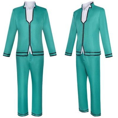 Saiki Kusuo Green Cosplay Costume Halloween Carnival Outfit
