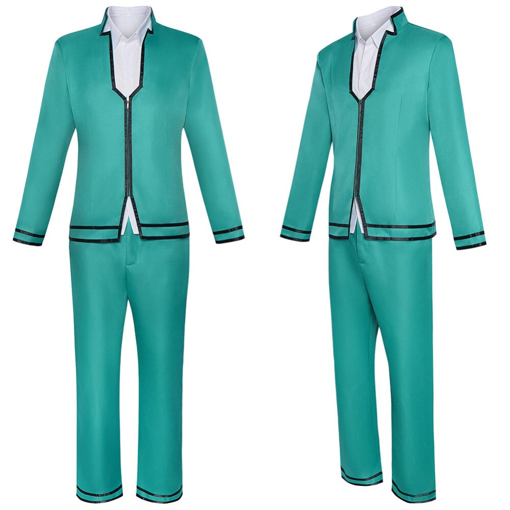 Saiki Kusuo Green Cosplay Costume Halloween Carnival Outfit