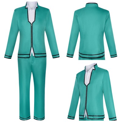 Saiki Kusuo Green Cosplay Costume Halloween Carnival Outfit