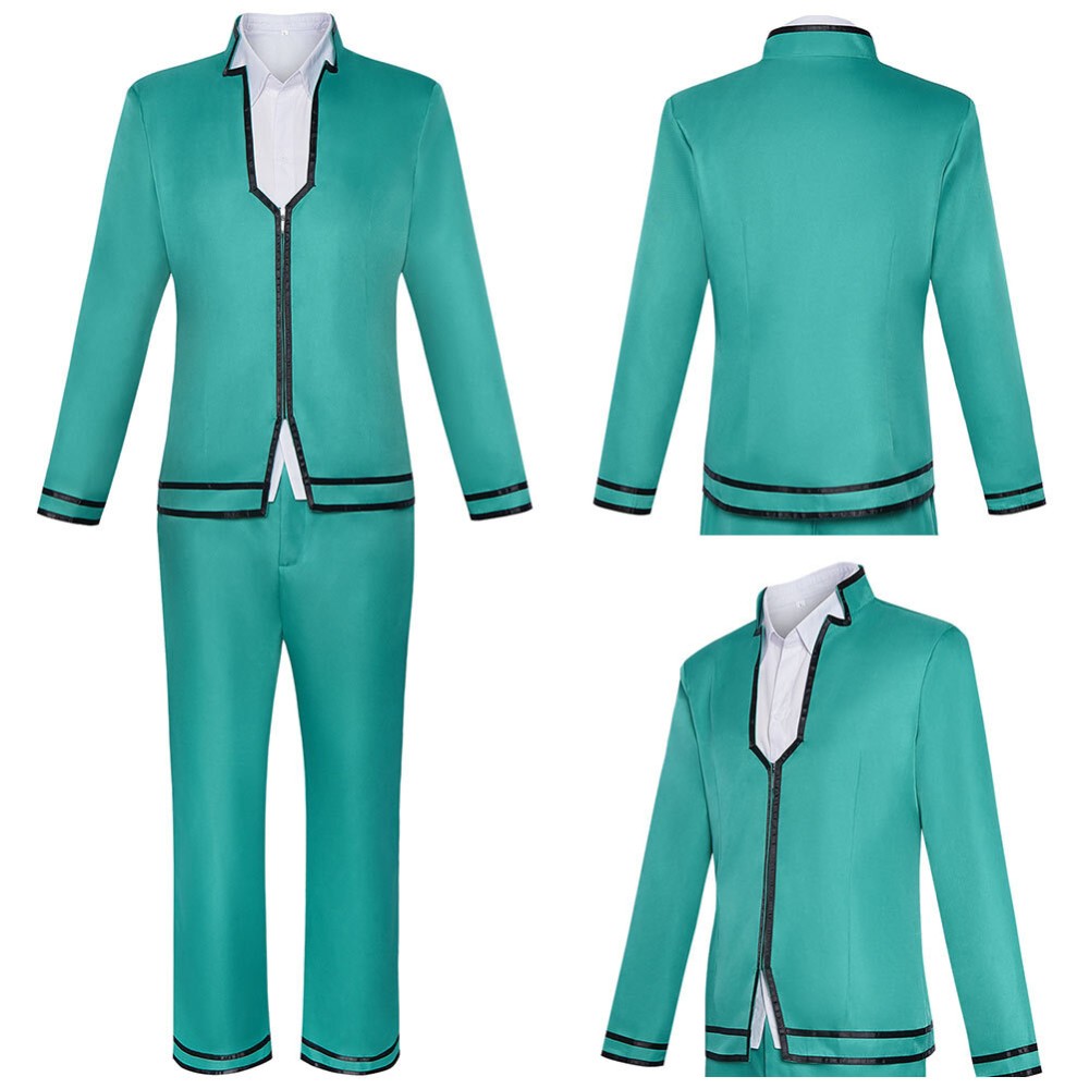 Saiki Kusuo Green Cosplay Costume Halloween Carnival Outfit