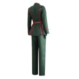 Saga de Tanya l'Evile Tanya von Degurechaff Costume de Cosplay de Femme Armée en Vert pour Halloween Carnaval