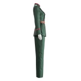 Saga de Tanya l'Evile Tanya von Degurechaff Costume de Cosplay de Femme Armée en Vert pour Halloween Carnaval