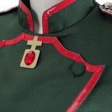 Saga de Tanya l'Evile Tanya von Degurechaff Costume de Cosplay de Femme Armée en Vert pour Halloween Carnaval
