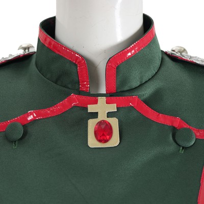Saga de Tanya l'Evile Tanya von Degurechaff Costume de Cosplay de Femme Armée en Vert pour Halloween Carnaval
