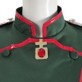 Saga de Tanya l'Evile Tanya von Degurechaff Costume de Cosplay de Femme Armée en Vert pour Halloween Carnaval
