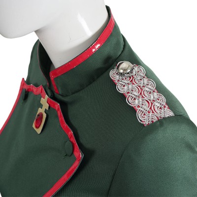 Saga de Tanya l'Evile Tanya von Degurechaff Costume de Cosplay de Femme Armée en Vert pour Halloween Carnaval