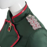 Saga de Tanya l'Evile Tanya von Degurechaff Costume de Cosplay de Femme Armée en Vert pour Halloween Carnaval