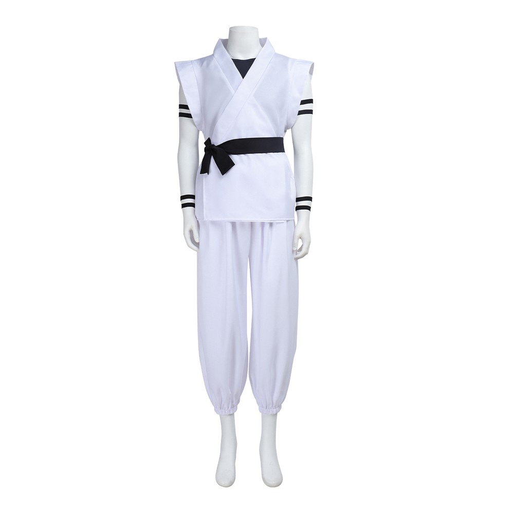 Costume de cosplay de Ryomen Sukuna en costume de kung-fu blanc pour Halloween et carnaval