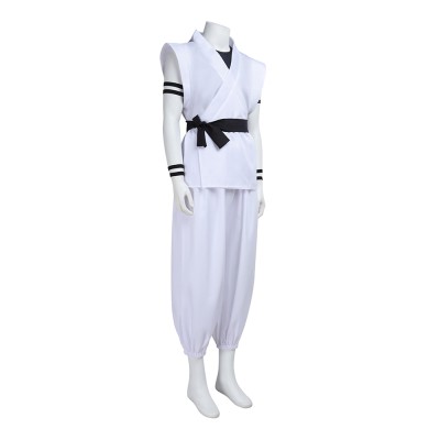 Costume de cosplay de Ryomen Sukuna en costume de kung-fu blanc pour Halloween et carnaval