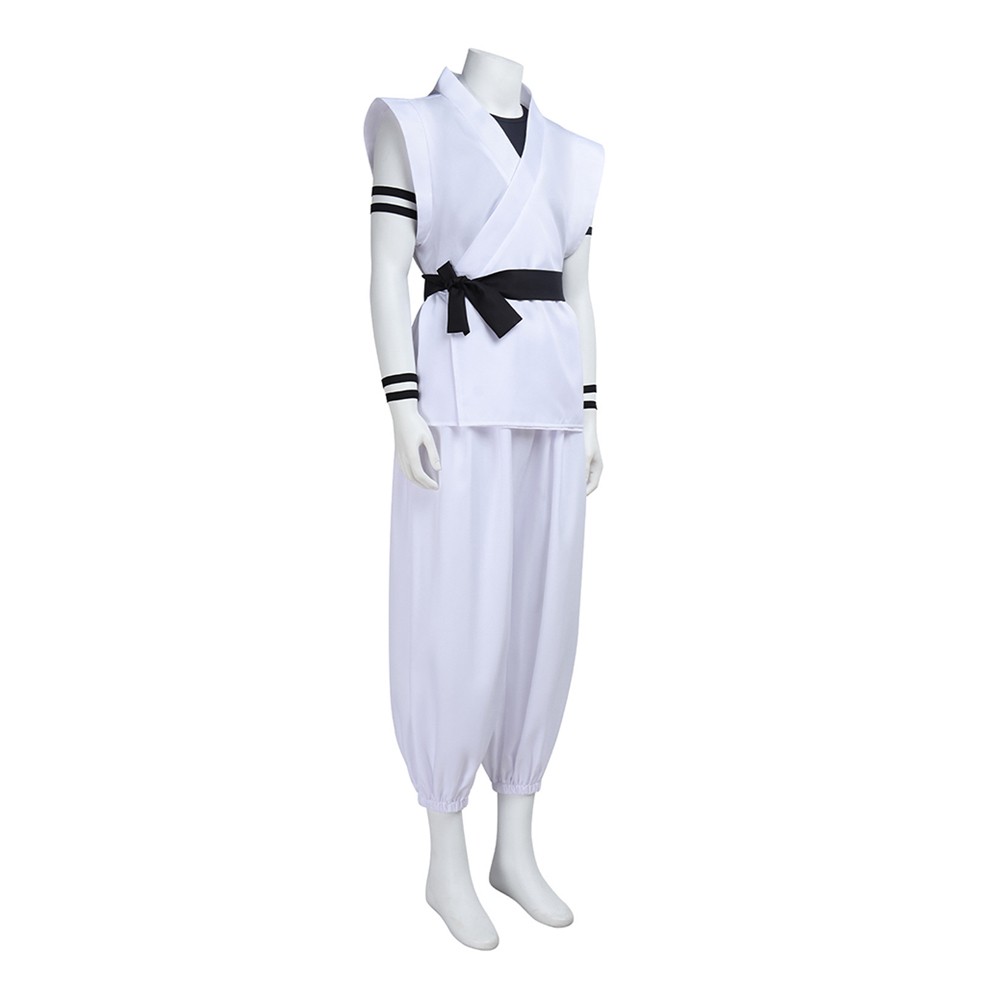 Costume de cosplay de Ryomen Sukuna en costume de kung-fu blanc pour Halloween et carnaval