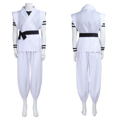 Costume de cosplay de Ryomen Sukuna en costume de kung-fu blanc pour Halloween et carnaval