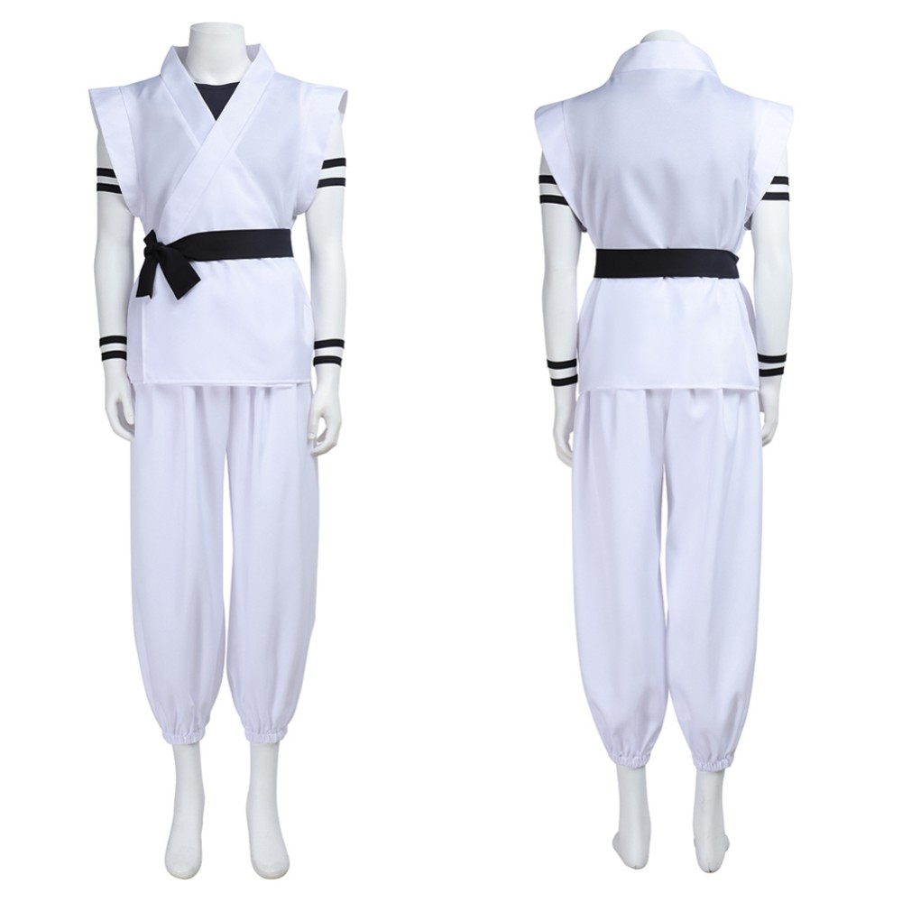 Costume de cosplay de Ryomen Sukuna en costume de kung-fu blanc pour Halloween et carnaval