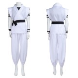 Costume de cosplay de Ryomen Sukuna en costume de kung-fu blanc pour Halloween et carnaval