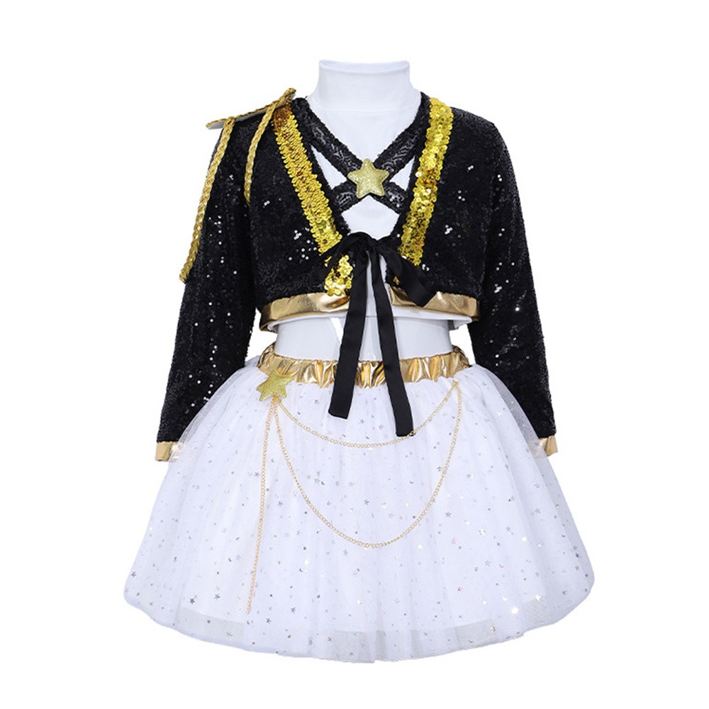 Rumi Kids Children Golden Stage Cosplay Costume Halloween Carnival Outfit