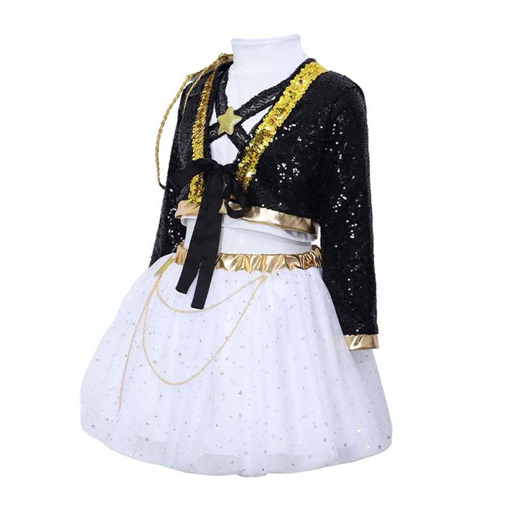 Rumi Kids Children Golden Stage Cosplay Costume Halloween Carnival Outfit