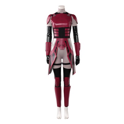 Rook Kast Femme Costume Cosplay Rouge Tenue Halloween Carnaval