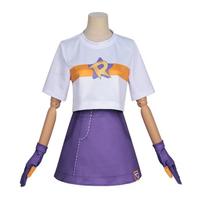 Roco Kingdom Roco Women White and Purple Cosplay Costume Halloween Carnival Outfit