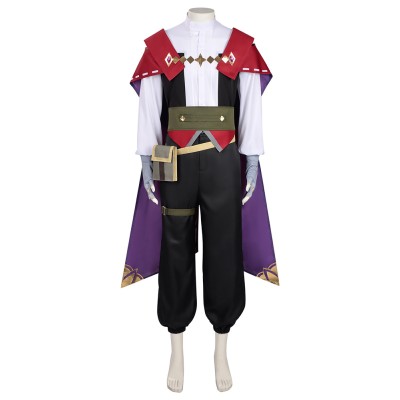 Roco Kingdom Enzo Black with Cape Cosplay Costume Halloween Carnival Outfit