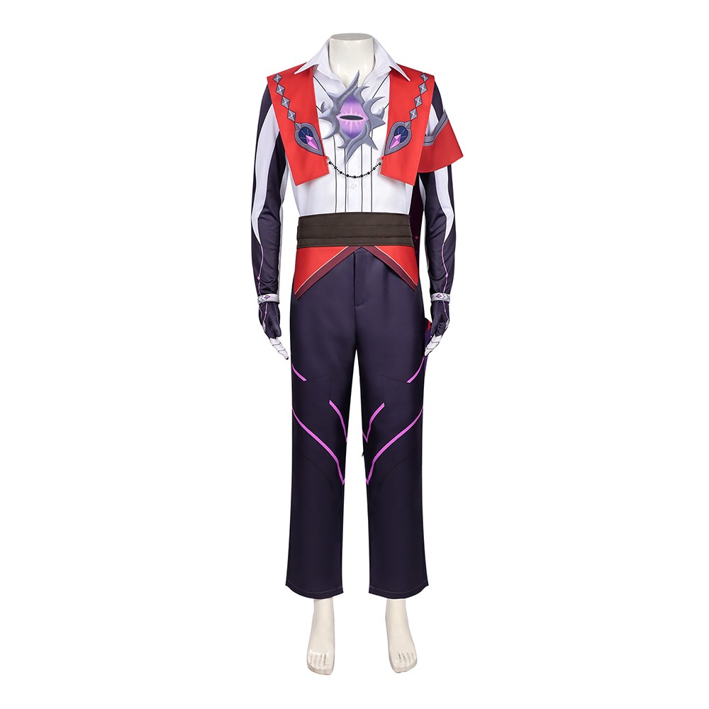 Roco Kingdom : Costume de cosplay Enzo rouge et violet pour Halloween et carnaval