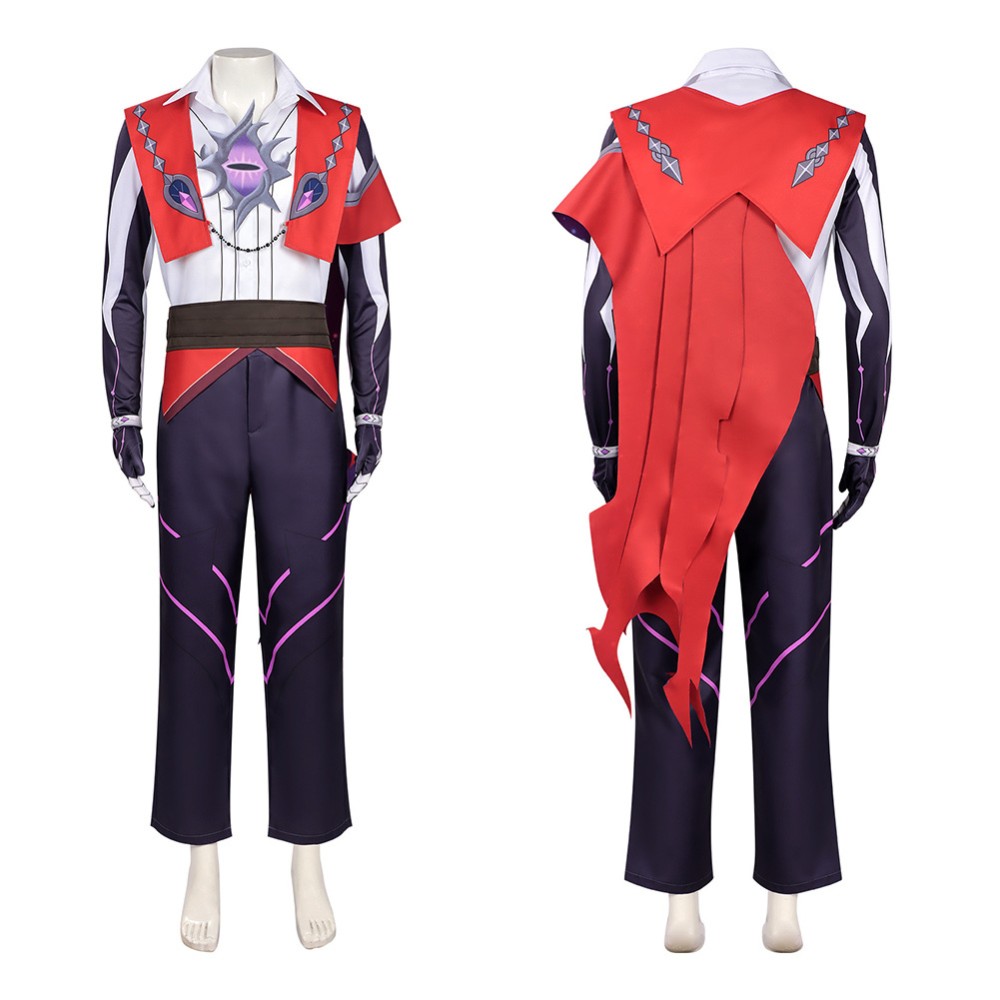 Roco Kingdom : Costume de cosplay Enzo rouge et violet pour Halloween et carnaval