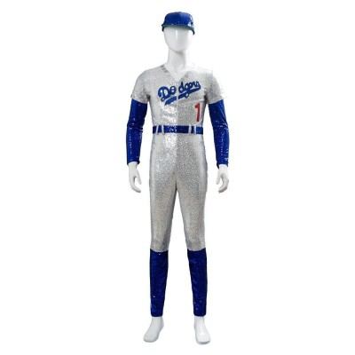 Rocketman Elton John Dodgers Baseball Uniform Suit Cosplay Costume Halloween Carnival