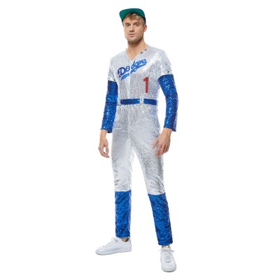 Rocketman Elton John Dodgers Baseball Uniform Suit Cosplay Costume Halloween Carnival
