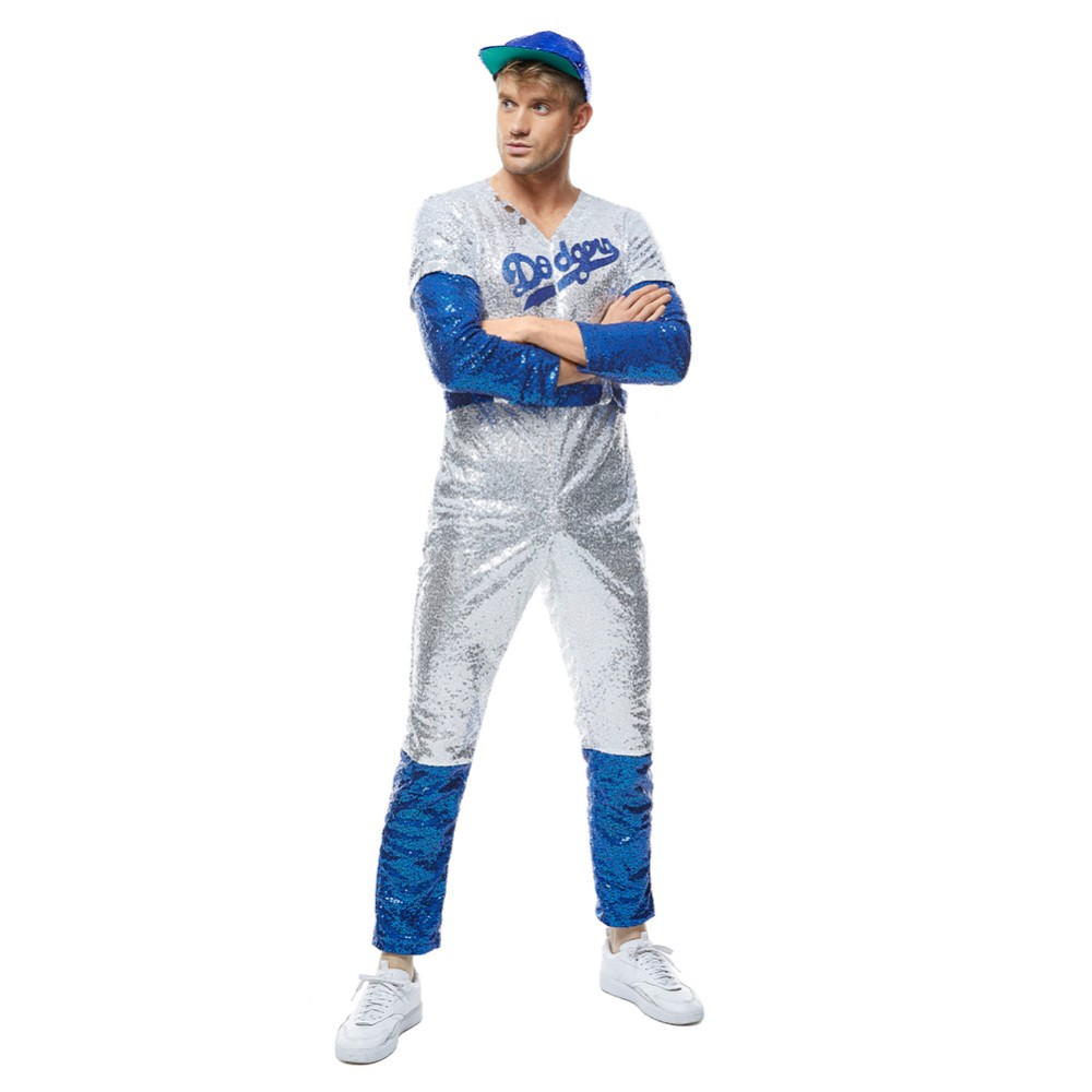 Rocketman Elton John Dodgers Baseball Uniform Suit Cosplay Costume Halloween Carnival