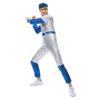 Rocketman Elton John Dodgers Baseball Uniform Suit Cosplay Costume Halloween Carnival