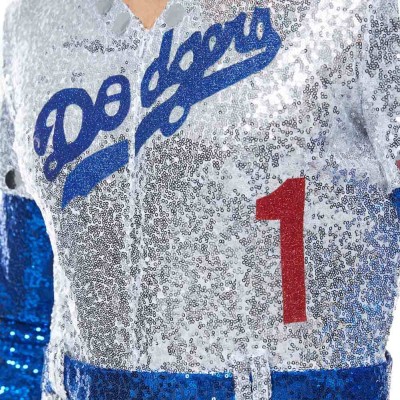 Rocketman Elton John Dodgers Baseball Uniform Suit Cosplay Costume Halloween Carnival