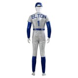 Rocketman Elton John Dodgers Baseball Uniform Suit Cosplay Costume Halloween Carnival