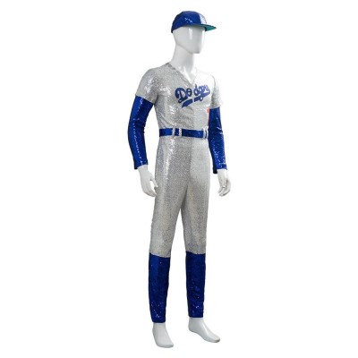 Rocketman Elton John Dodgers Baseball Uniform Suit Cosplay Costume Halloween Carnival