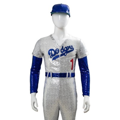 Rocketman Elton John Dodgers Baseball Uniform Suit Cosplay Costume Halloween Carnival